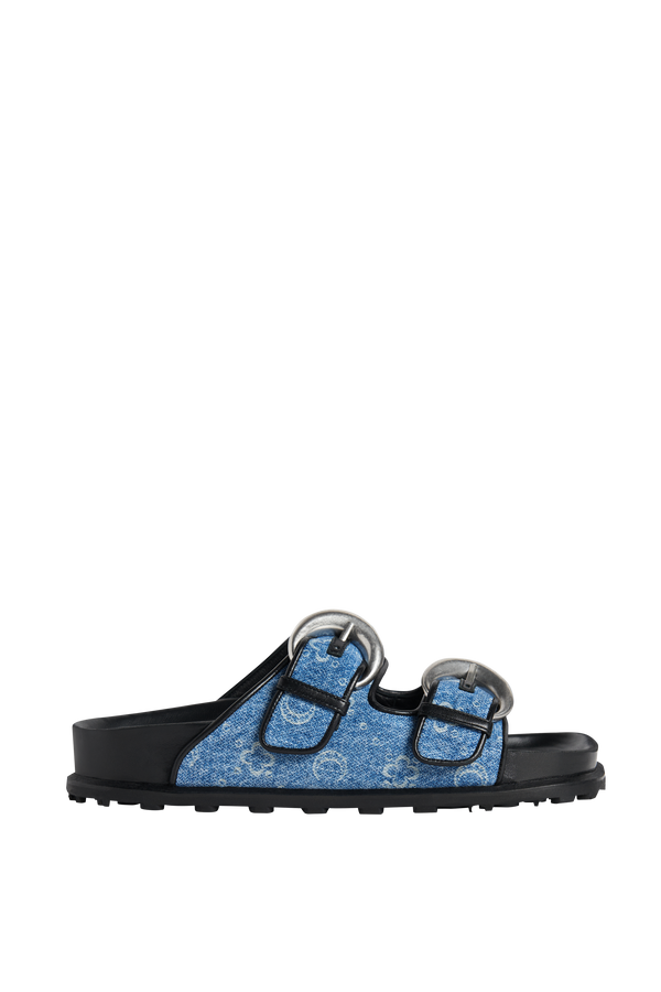 Denim Moonogram Sandal