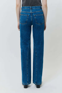 High hip straight jeans blue stonewash