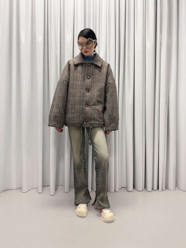 Barbara jacket checked brown