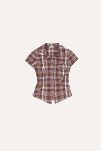 Siri shirt shortsleeve brown
