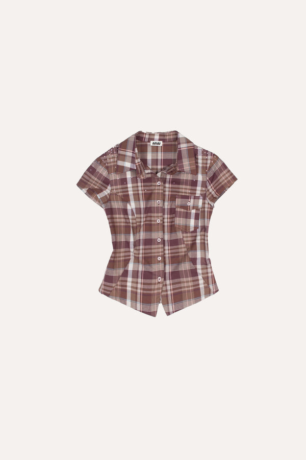 Siri shirt shortsleeve brown