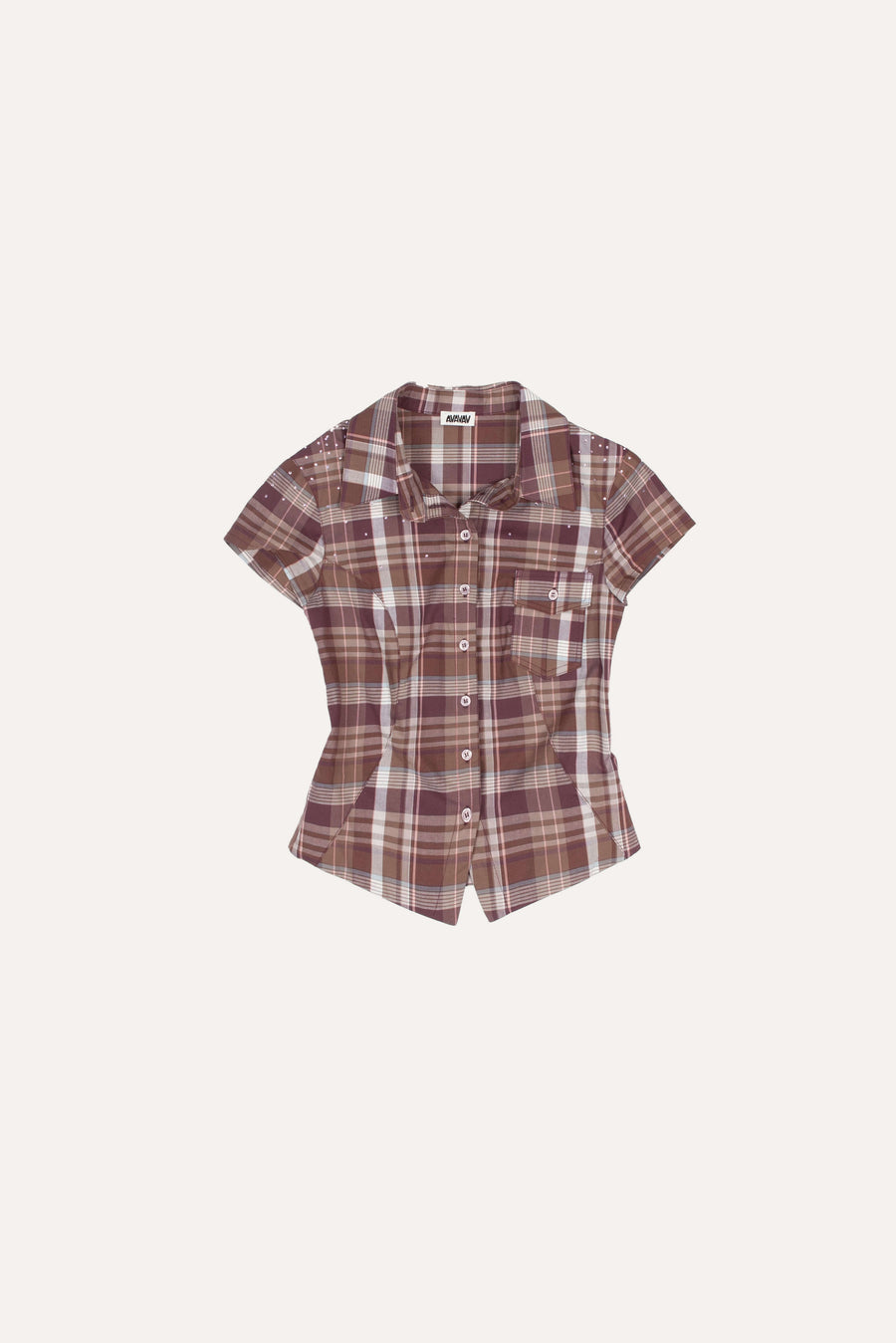 Siri shirt shortsleeve brown