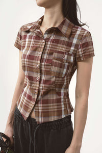 Siri shirt shortsleeve brown