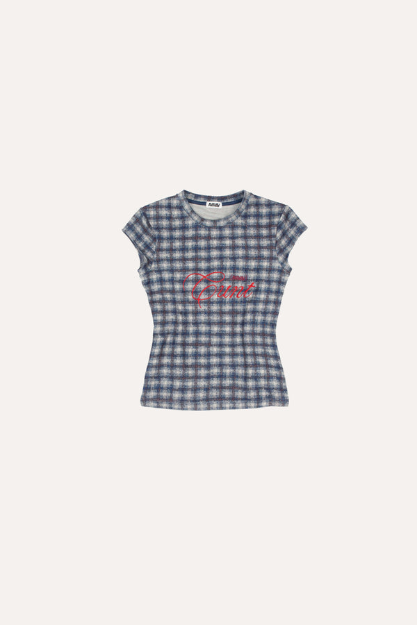 Tyra t-shirt checked blue
