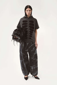 Pia sweatpant sprayed black/grey