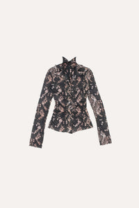 Simone spiky printed distressed knit