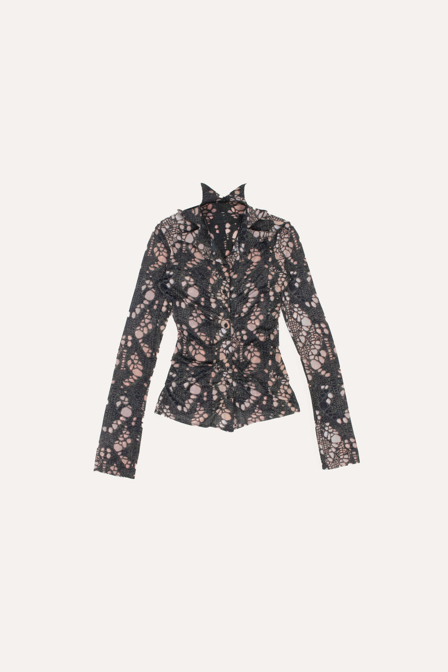 Simone spiky printed distressed knit