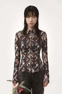 Simone spiky printed distressed knit
