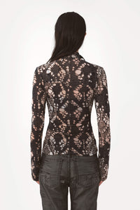 Simone spiky printed distressed knit