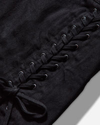 Hysteric Glamour Wmns Apple Panda Embroidered Side Lace-Up Denim Mini Skirt Multi Skirts Mini 01253AK01 96