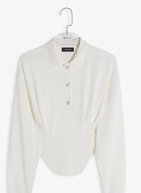 white corseted polo