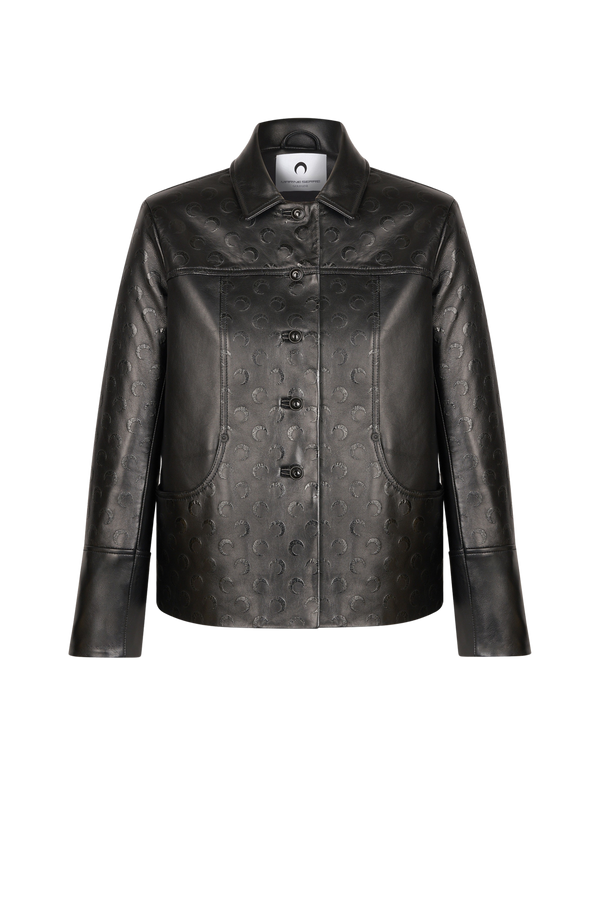 MOON LEATHER BOXY JACKET