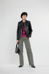 MOON LEATHER BOXY JACKET