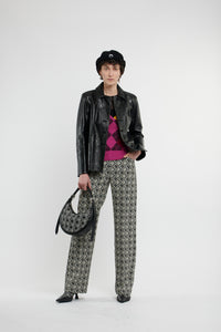MOON LEATHER BOXY JACKET