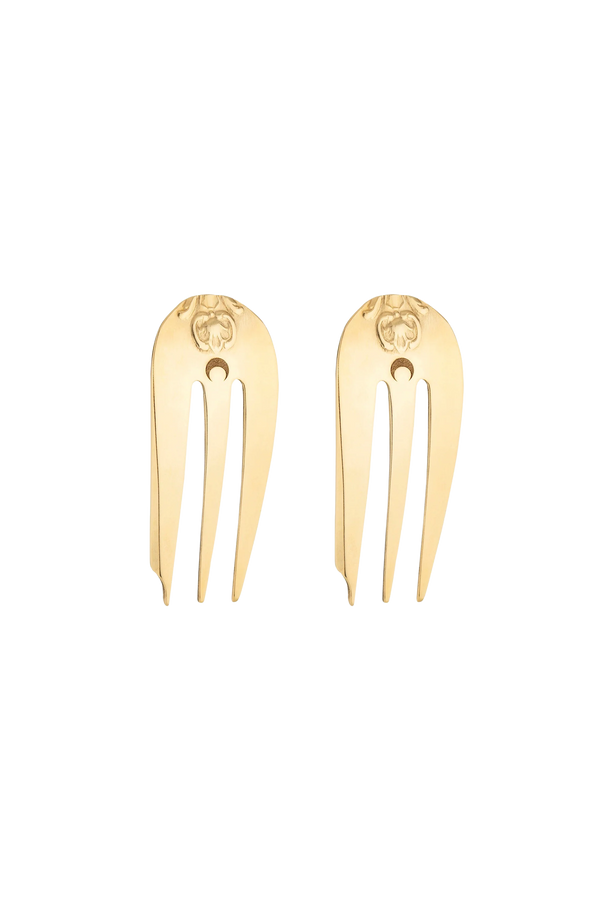 REASSEMBLED CUTLERY CLIP EARRINGS -REGEN