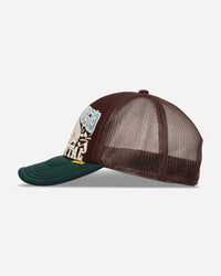KAPITAL Life Kapriccio Track Cap Brown - Green Hats Caps K2505XH536 BROWNXDGREEN