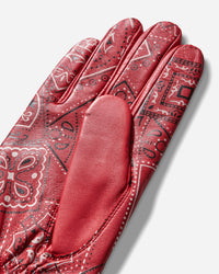 KAPITAL Leather Cookie Bandanna Gloves Red Gloves and Scarves Gloves K2409XG506 RED
