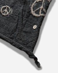 KAPITAL Fulling Wool Happy Scarf Peace Black Gloves and Scarves Scarves and Warmneck EK-1819XM BLACK