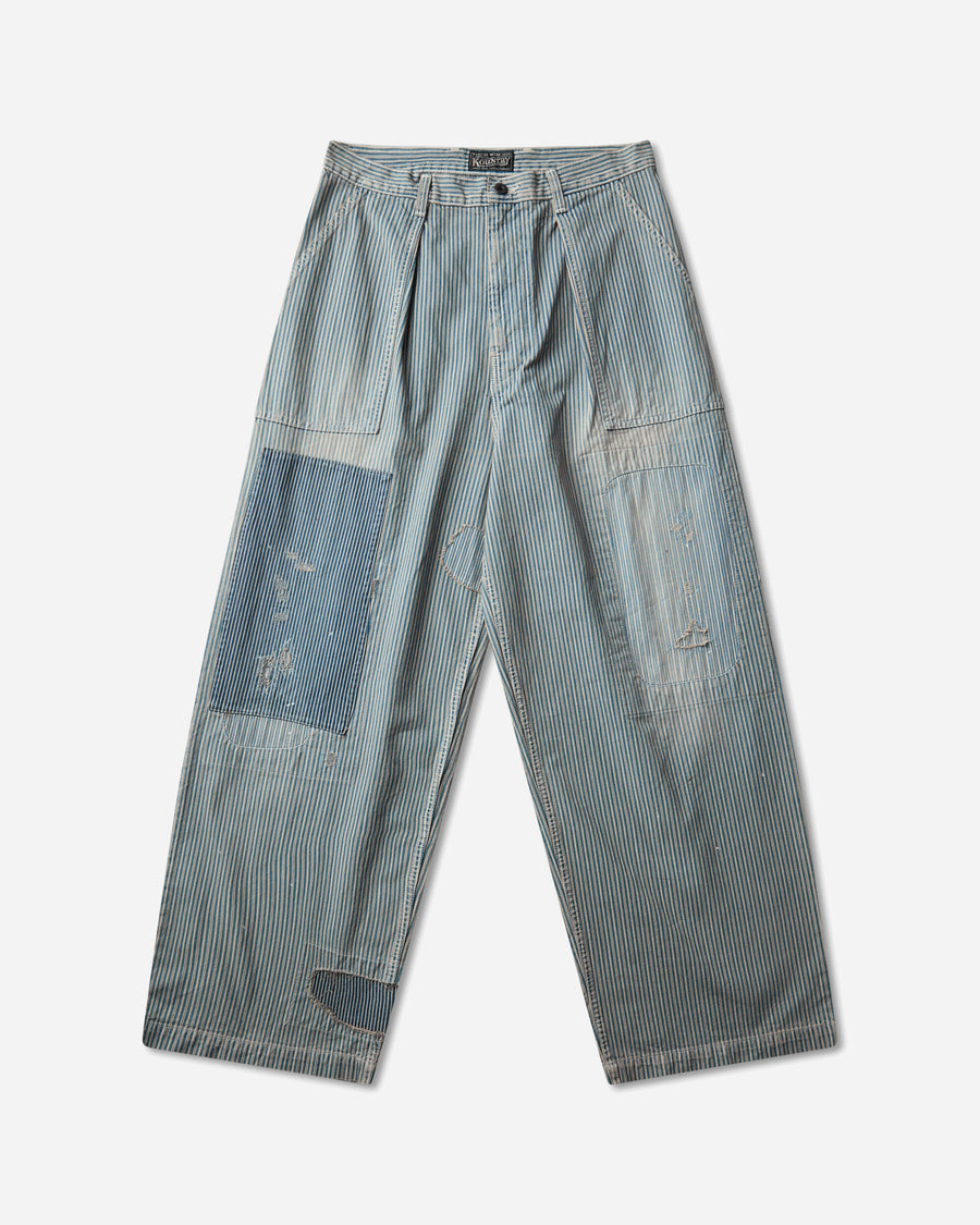 KAPITAL Liberty Hickoree Fatigue Baggy Pants (Rushfiled Remake) Hickory Stripes Pants Casual K2503LP036 HICKOREE