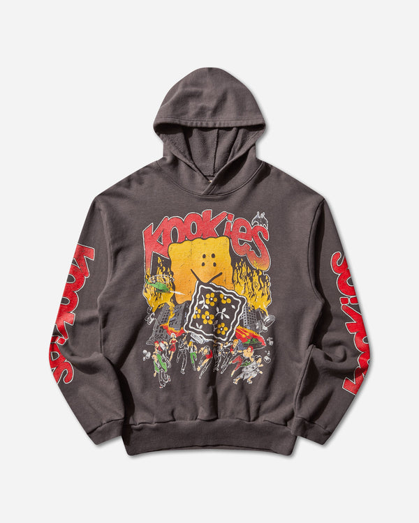 KAPITAL Sweat Knit Hoodie Buster Peckish Rainbowy Black Sweatshirts Hoodies K2410LC100 IB