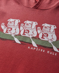 KAPITAL Swt Knit Hoodie ("P" Bulldog) Red Sweatshirts Hoodies K2510LC097 RED