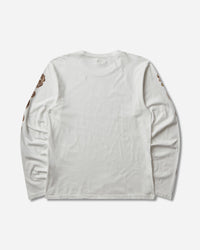 KAPITAL 20/-Jersey Long Sleeve Long Sleeve T (Concho Belt Sleeve) White T-Shirts Longsleeve K2508LC008 WHITE