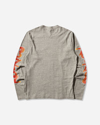 KAPITAL Top Jersey Crew Long Sleeve Tee Buster Peckish Bowy Gray T-Shirts Longsleeve K2504LC165 GRAY