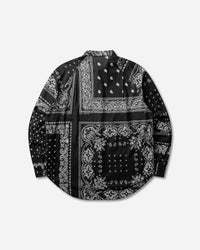 KAPITAL Gauze Rat Brand Bandanna Patchwork Raglan Shirt Black Shirts Longsleeve Shirt K2504LS148 BLACK
