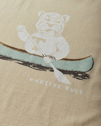 KAPITAL 20/-Jersey Ringer T ("T" Tiger) Beige T-Shirts Shortsleeve K2509SC062 BEIGE