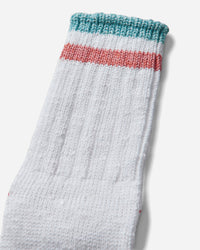 KAPITAL 60 Yarns Ivy Rainbowy Happy Heel-Hold Socks White - Pink Underwear Socks K2504XS534 WHTXPNK
