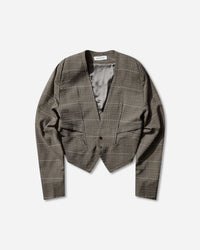 Kiko Kostadinov Andras Tailored Jacket Taupe Check Coats and Jackets Jackets KKSS26J01 39