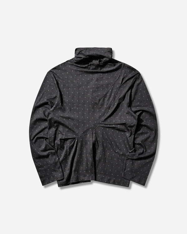 Kiko Kostadinov Ohne Long Sleeve Mock Neck Black And Sapphire T-Shirts Longsleeve KKSS265TP07 96