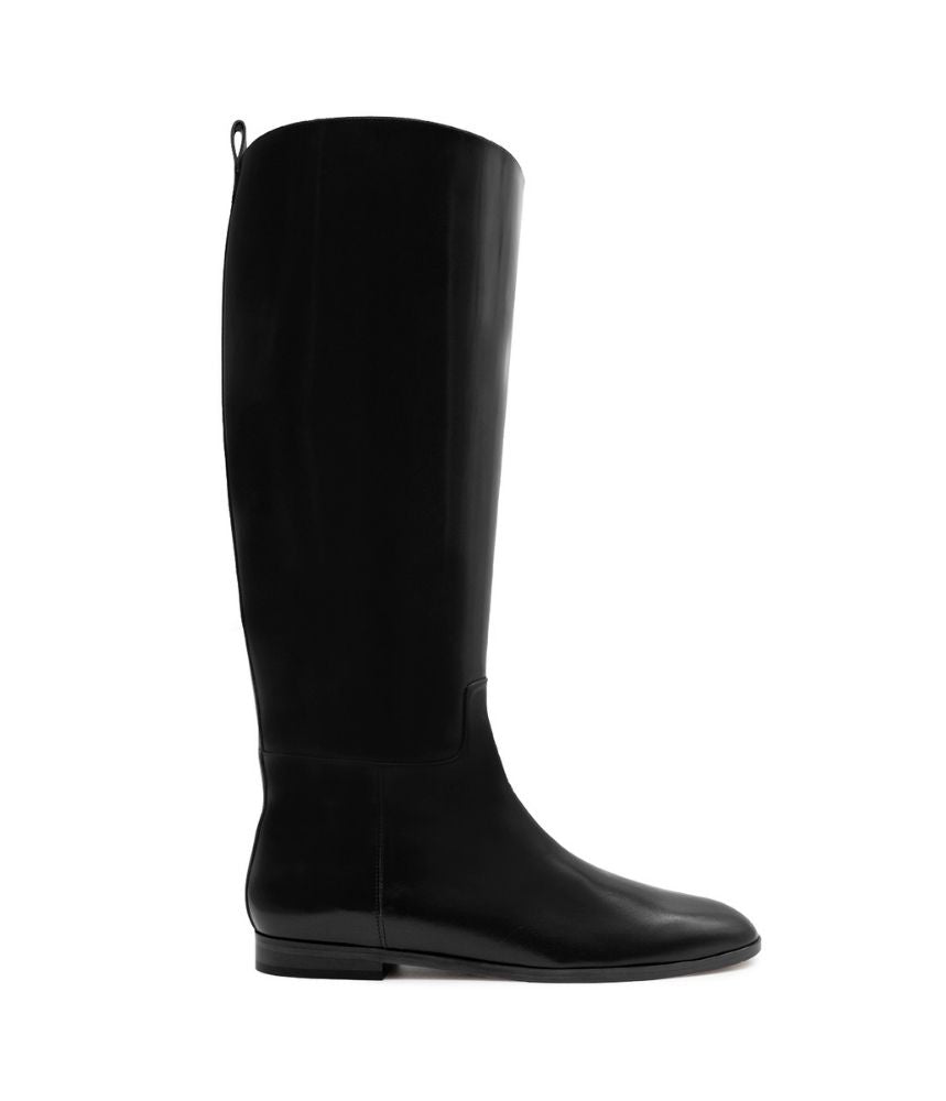 MARTA SHINY CALF LEATHER IN BLACK