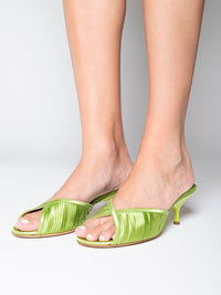 MELANIE SATIN IN LIME