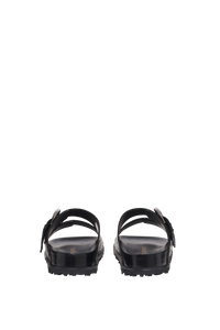 Moonogram Embossed Leather Ms Slide
