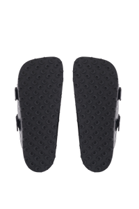 Moonogram Embossed Leather Ms Slide
