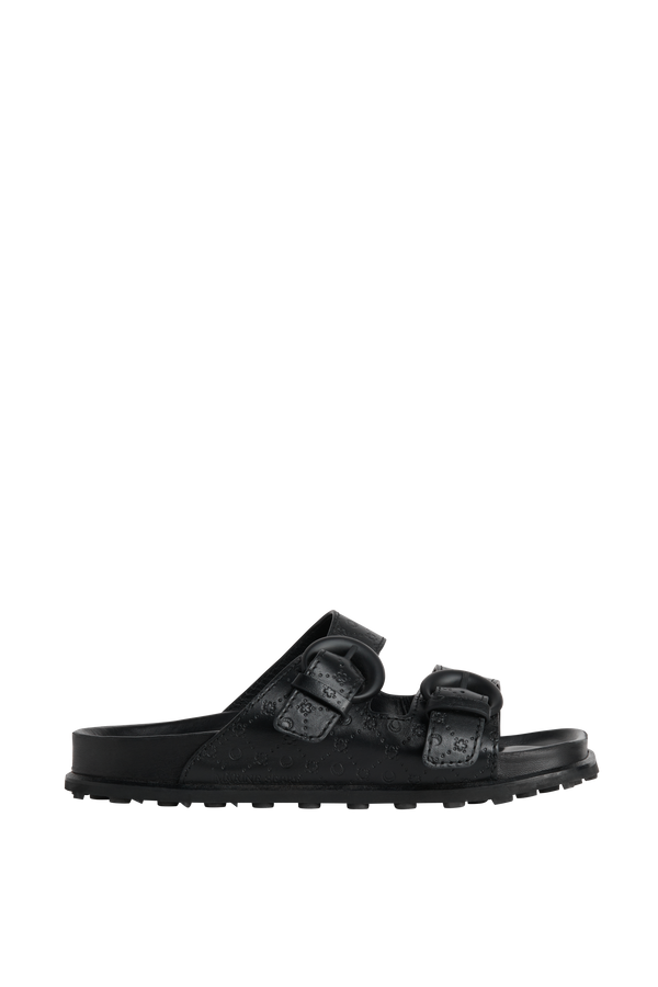 Embossed Leather MS Ground Sandals