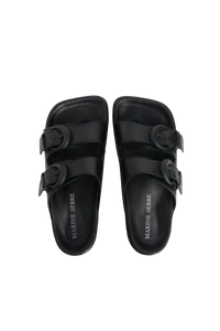 Embossed Leather MS Ground Sandals