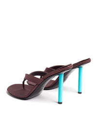 MICHALS SATIN IN BROWN AND CYAN