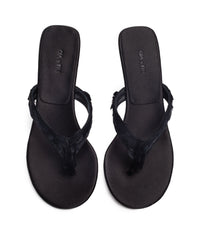 MICHALS FEATHER SATIN IN BLACK AND CYAN