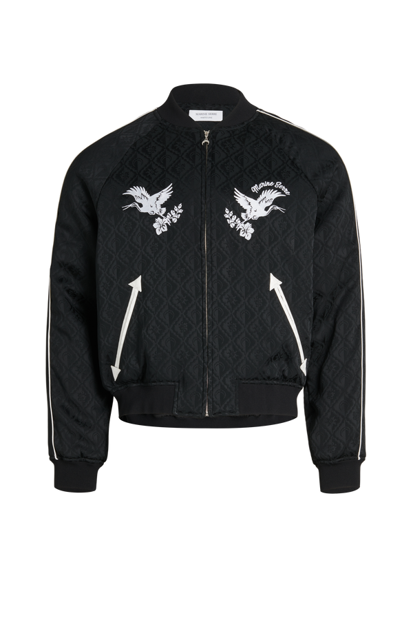 Jacquard Viscose Bomber Jacket