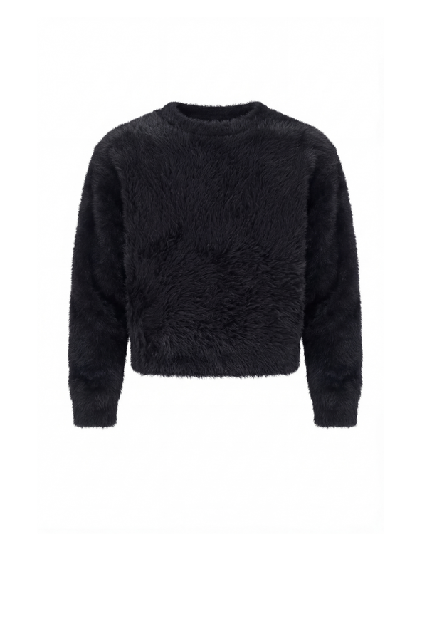 WILD PUFFY KNIT CREWNECK PULLOVER