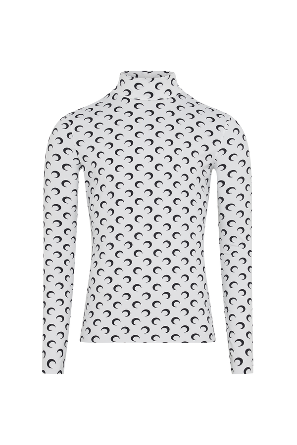 Recycled Moon Jersey SS Highneck Top
