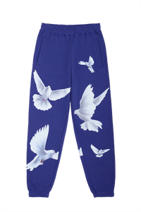 FREEDOM DOVES PERSIAN BLUE LOUNGE PANTS
