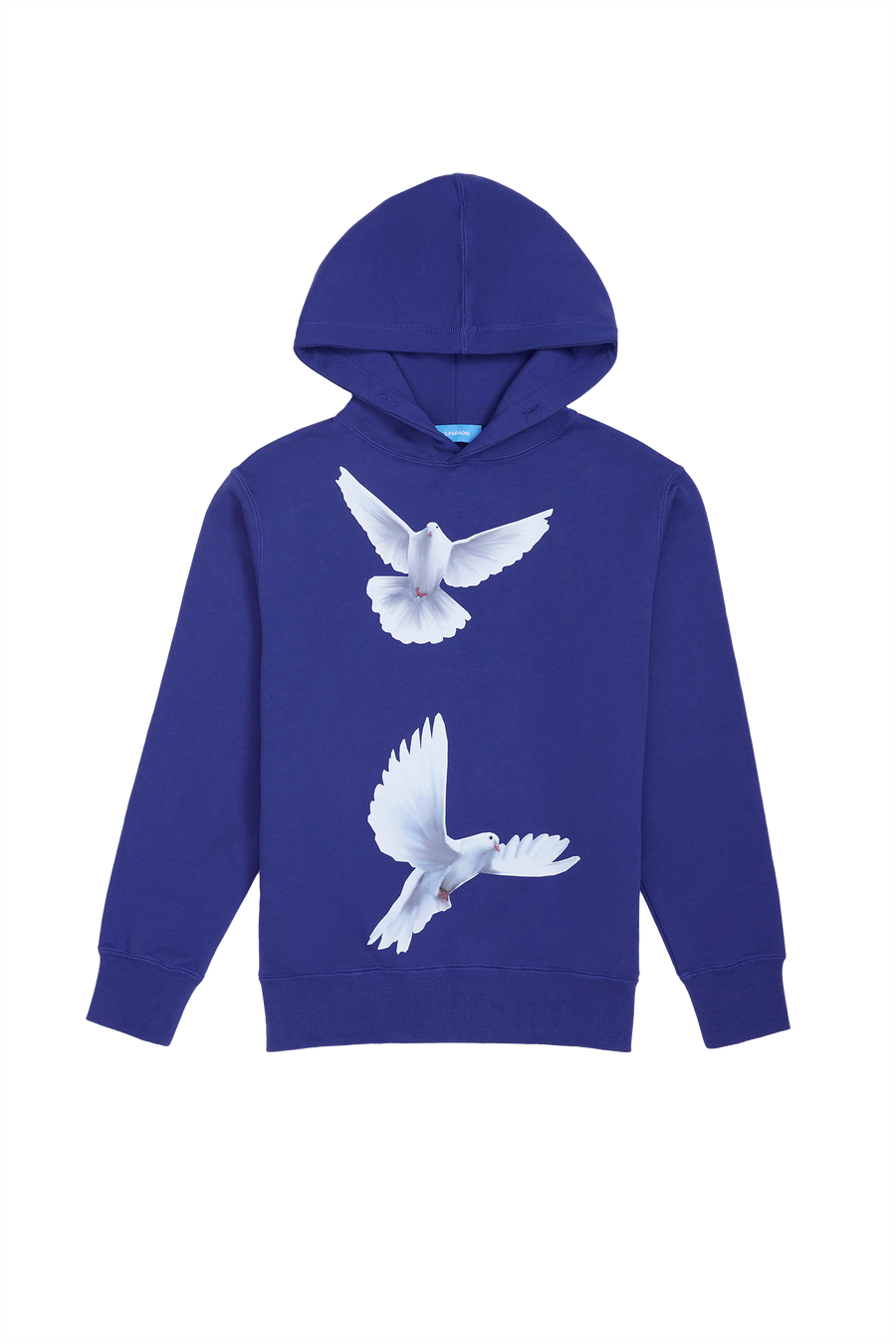 FREEDOM DOVES PERSIAN BLUE HOODED SWEATER