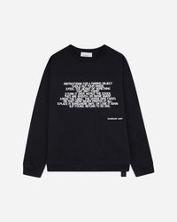 OAMC Peacemaker Crewneck  Stencil Print Black Sweatshirts Crewneck PCM3ON01DFT001099 BLACK
