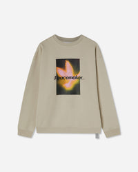 OAMC Peacemaker Peacemaker Bird Loose Fit Crewneck Sand Sweatshirts Crewneck PCM1ON01HFT001004 SAND