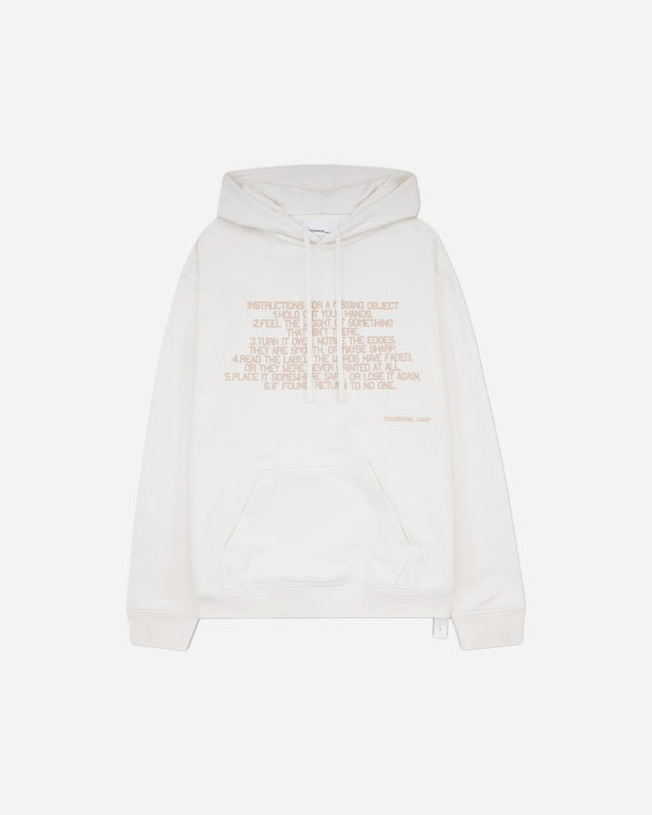 OAMC Peacemaker Hoodie  Stencil Print White Sweatshirts Hoodies PCM3OH01DFT001001 WHITE