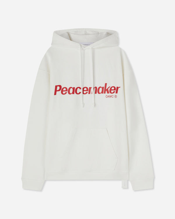 OAMC Peacemaker Peacemaker Flower Loose Fit Hoodie Snow White Sweatshirts Hoodies PCM1OH01GFT001002 WHT
