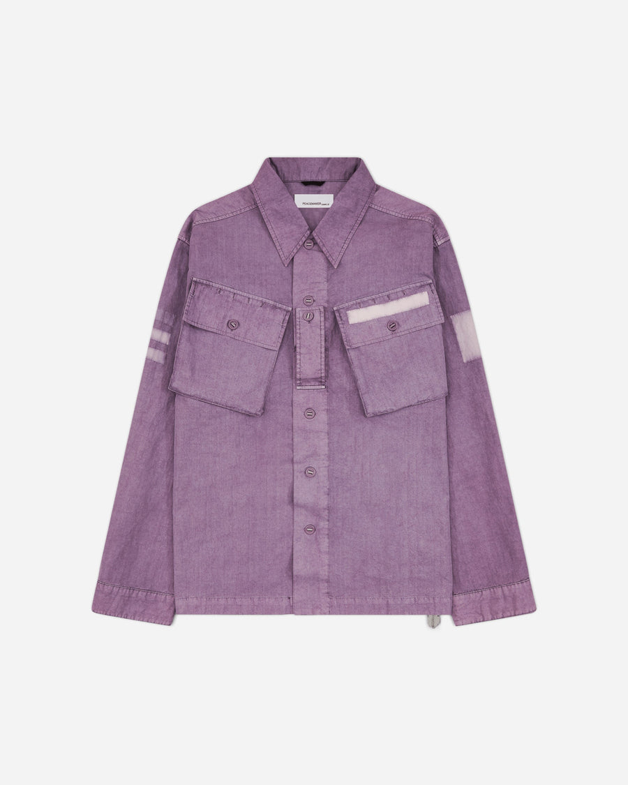 OAMC Peacemaker Military Cargo Shirt Lilac Shirts Longsleeve Shirt PCM2OS06ACO00136 36